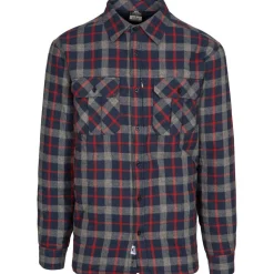 Cheap Trespass Fleece Skjorte Til Herre - Rapeseed - Navy Check