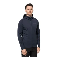 Cheap Jack Wolfskin Fleecejakke Til Herre - Baiselberg Hooded Fz M - Bla