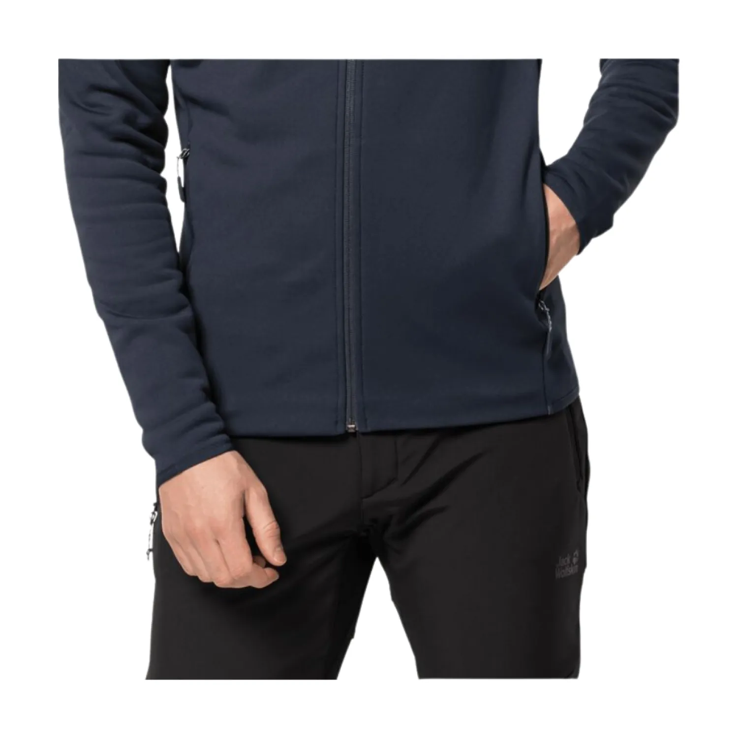 Cheap Jack Wolfskin Fleecejakke Til Herre - Baiselberg Hooded Fz M - Bla