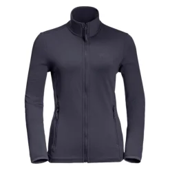 Sale Jack Wolfskin Fleecetroje Til Dame - Peak Grid Fleece W - Gra