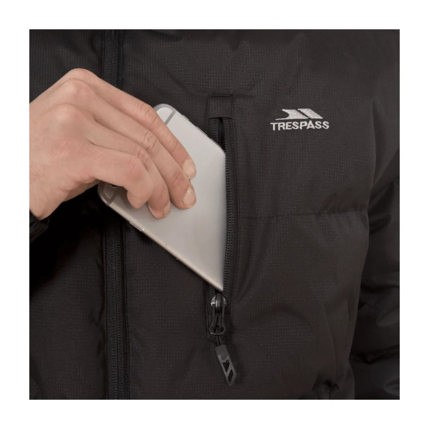 New Trespass Jakke Herre - Clip - Sort
