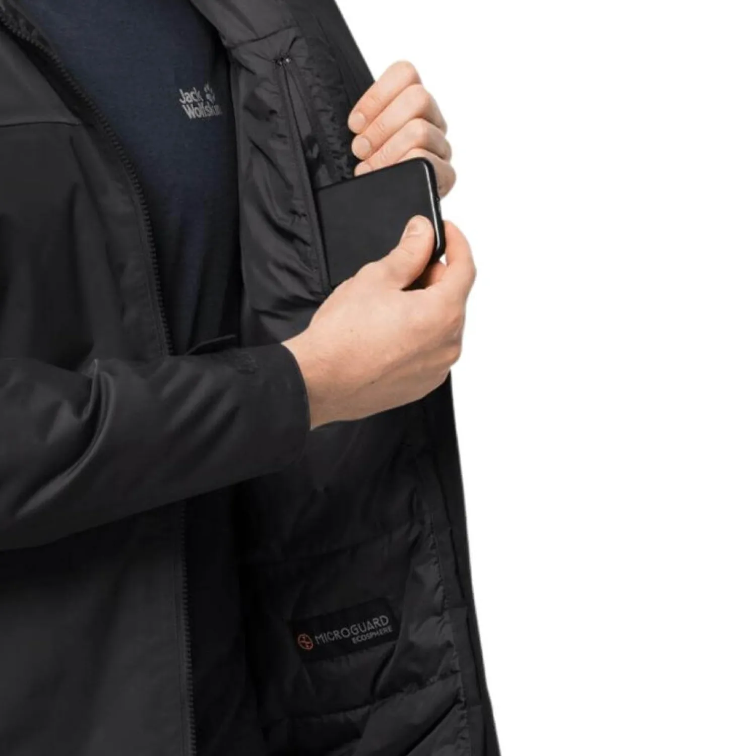 Hot Jack Wolfskin Jakke Til Herre - Jasper Ins Jkt Jacket M - Sort