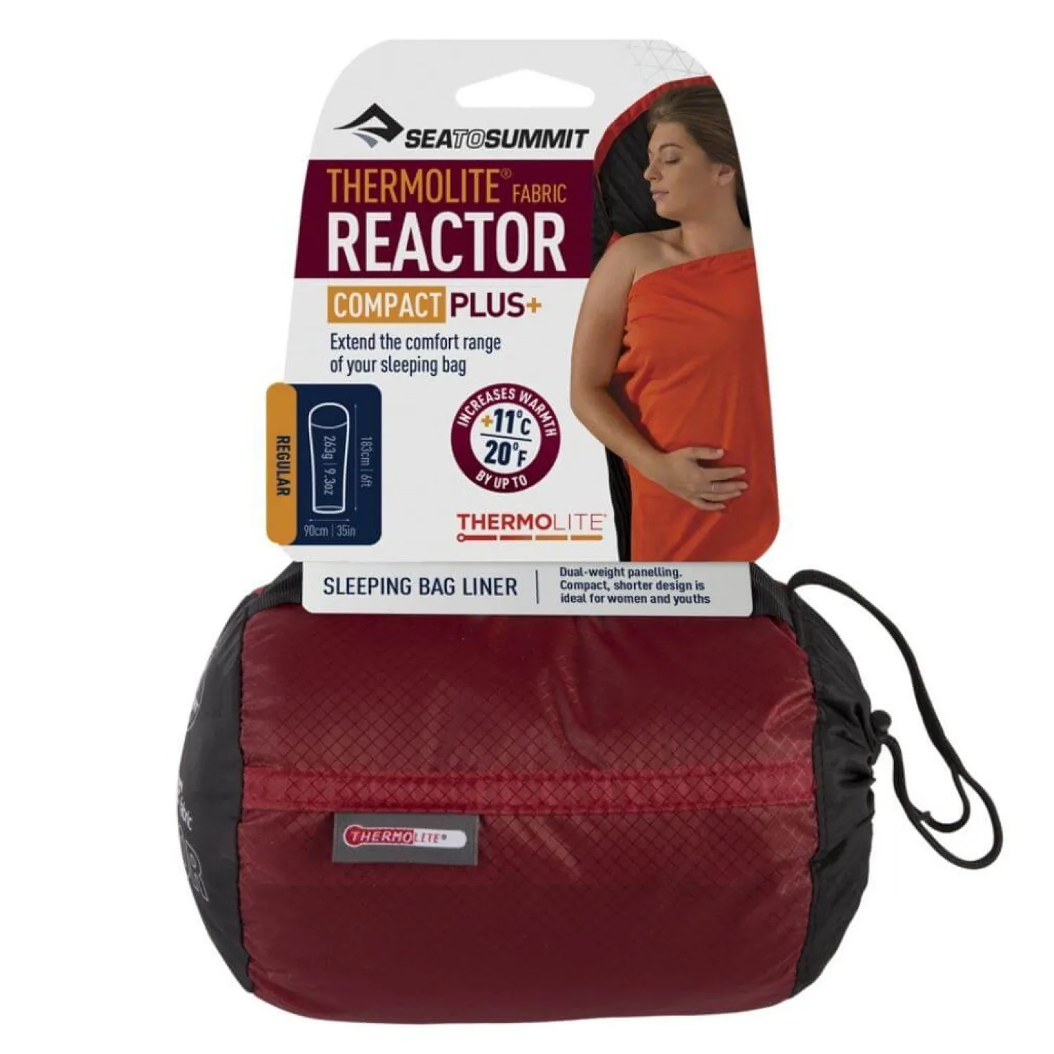 Store Sea To Summit Lagenpose - Reactor Plus (Compact) - Thermolite Mummy Liner - Rod