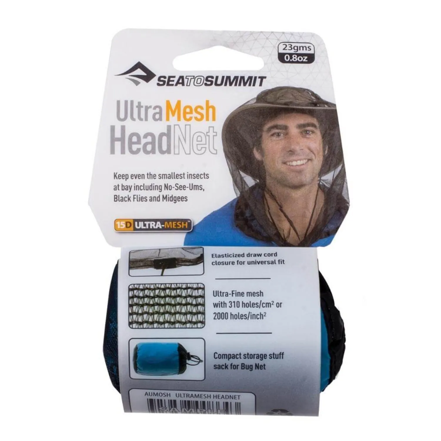Flash Sale Sea To Summit Myggenet Til Hoved - Ultra-Fine Mesh Headnet - Sort