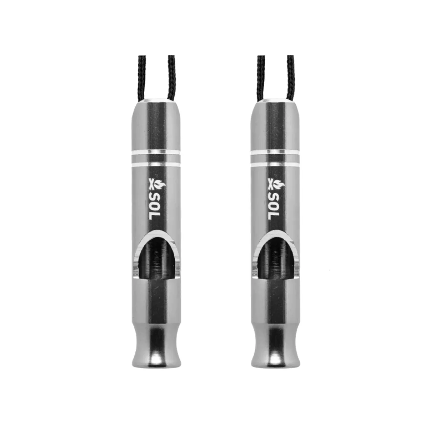 Store SOL Nodflojte - Metal Rescue Whistle - 2-Pak