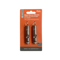 Store SOL Nodflojte - Metal Rescue Whistle - 2-Pak