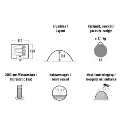 Fashion High Peak Pop-Up Telt - - Swift - 3 Personer