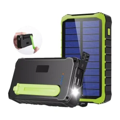 Outlet Denver Powerbank - 10.000 Mah - Solceller Og Dynamo