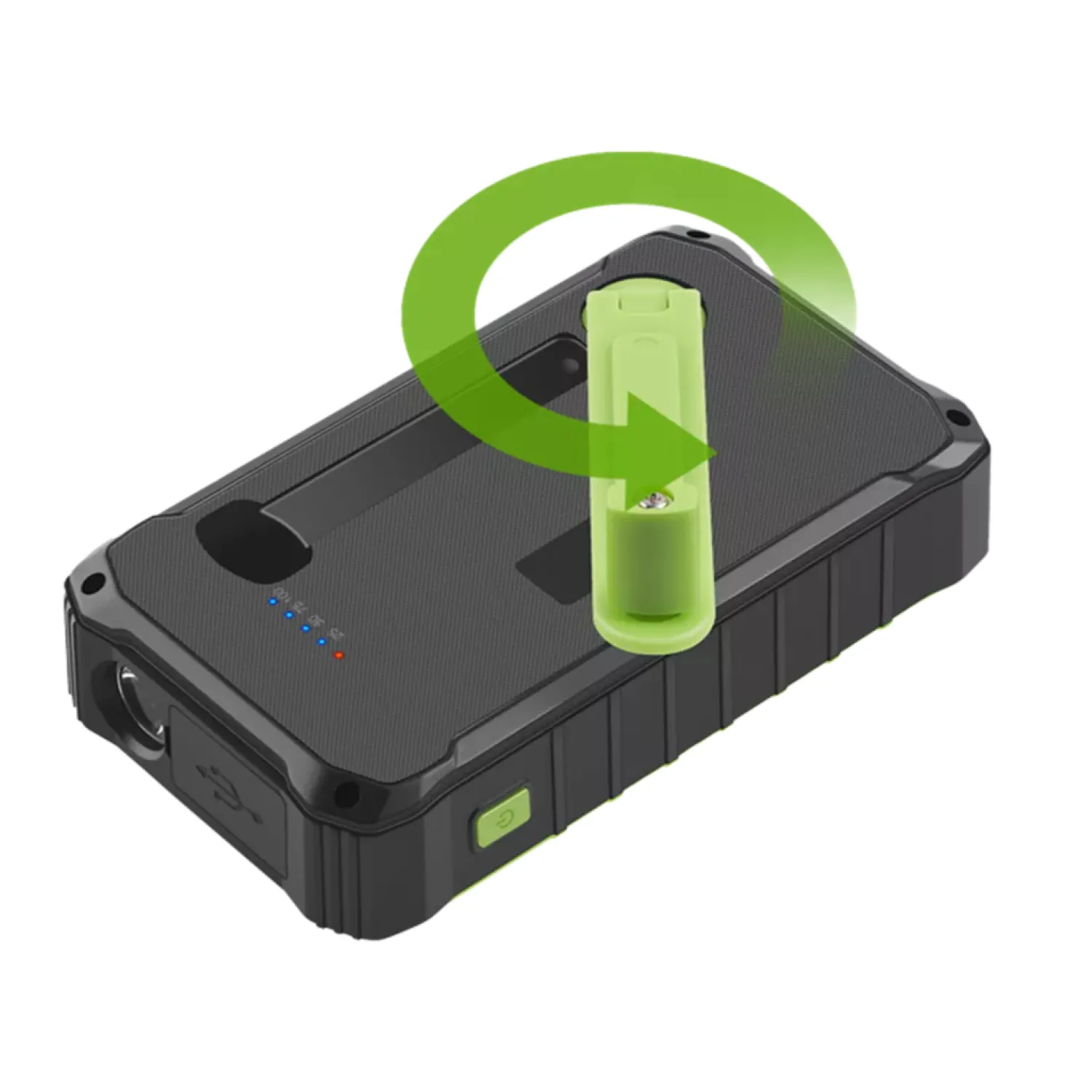 Outlet Denver Powerbank - 10.000 Mah - Solceller Og Dynamo