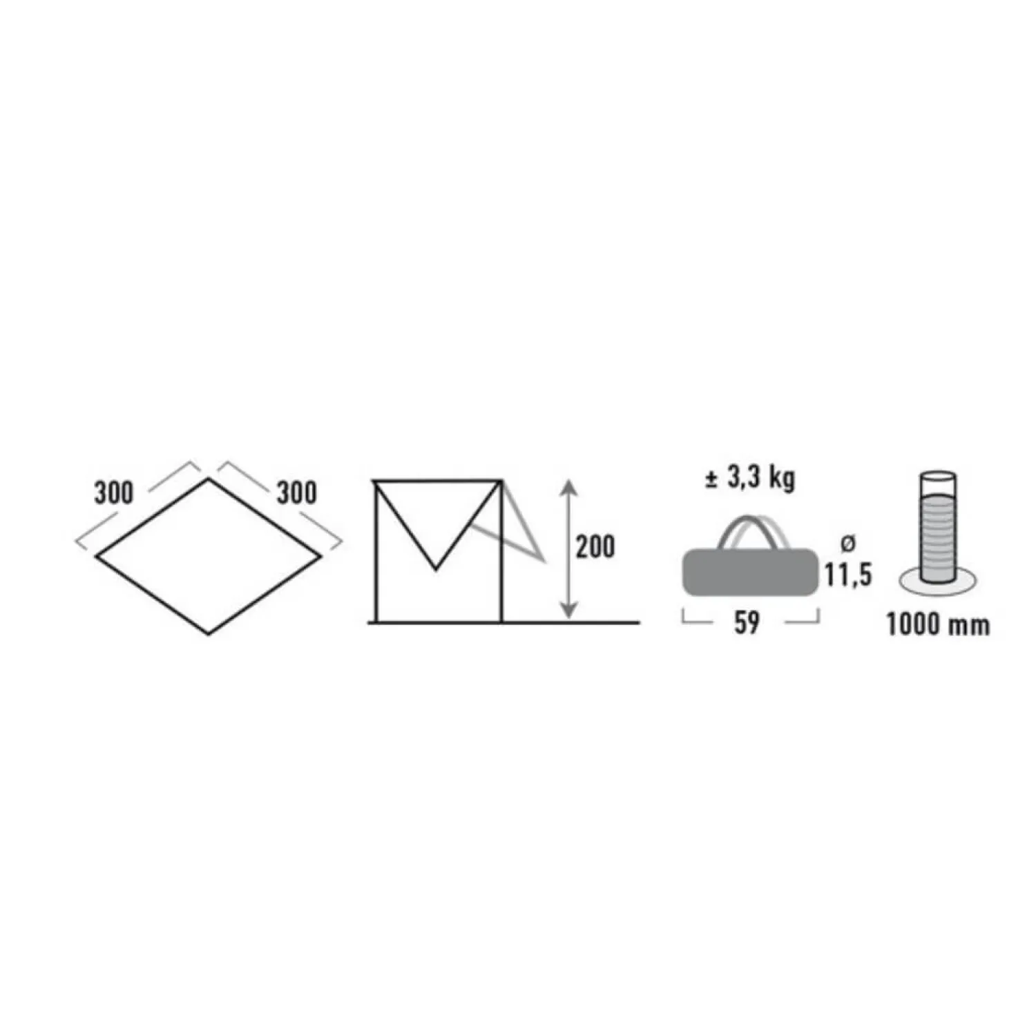 Outlet High Peak Tarp - Tarp 1 - Gra