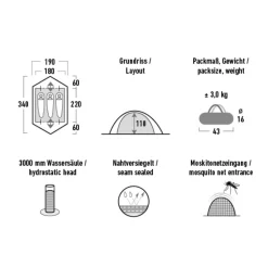 Online High Peak Telt - Woodpecker 3 Lw - 3 Personer