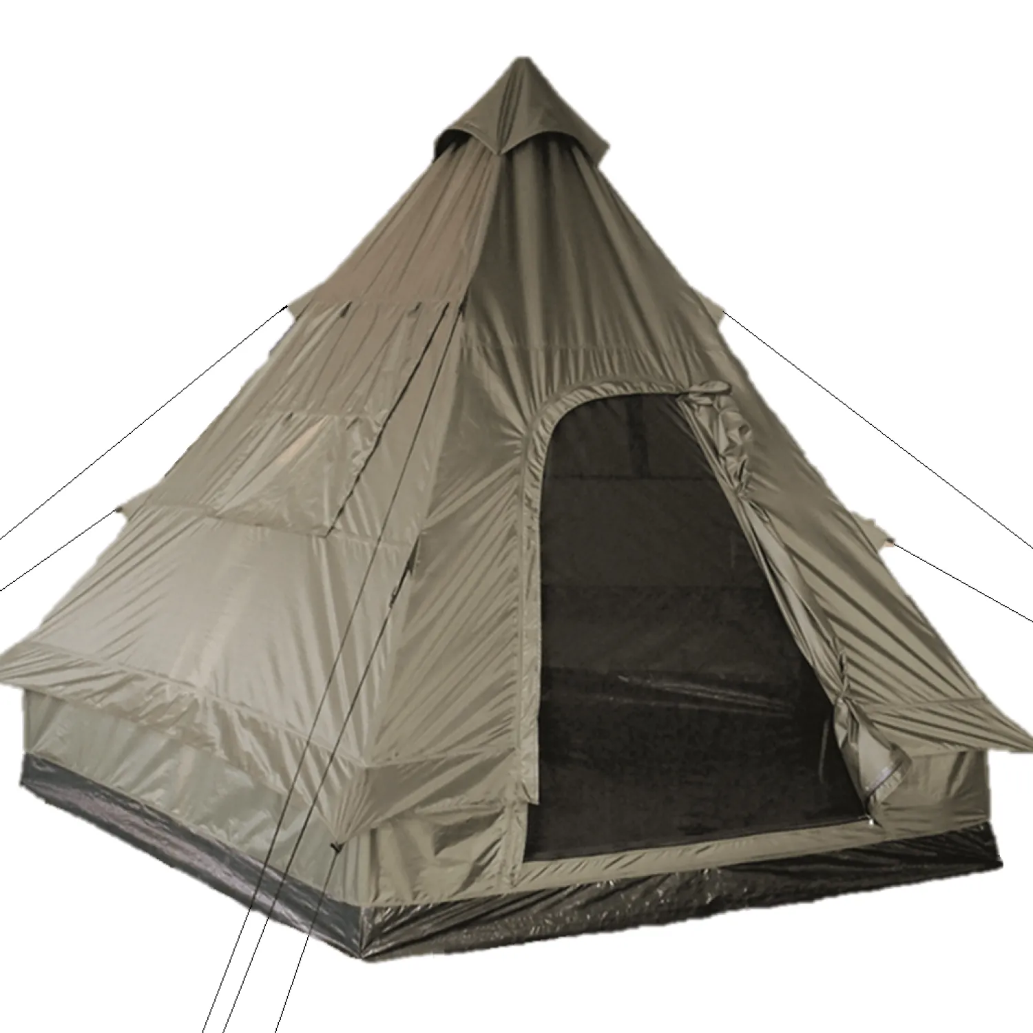 Discount Mil-Tec Telt - Pyramide - Tipi Design - 4 Personer
