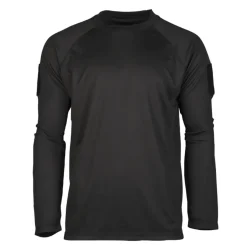 Online Mil-Tec T-Shirt - Langaermet - Tactical Quickdry - Sort