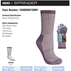 New Trespass VandreStrømper Til Dame - Springer - Merino Uld